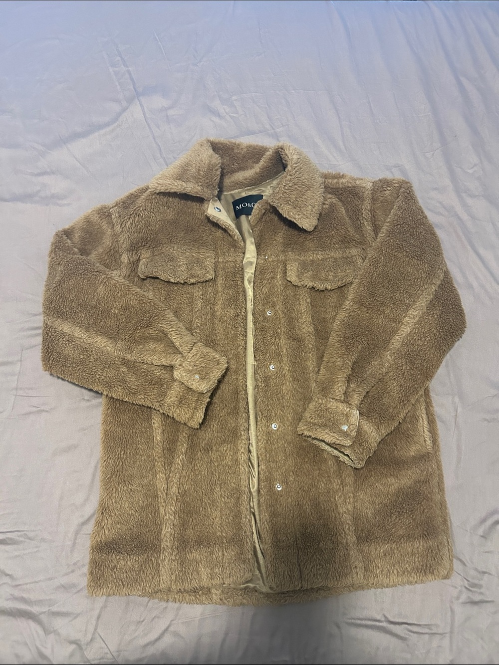Mango Teddy Jacket in Light Brown